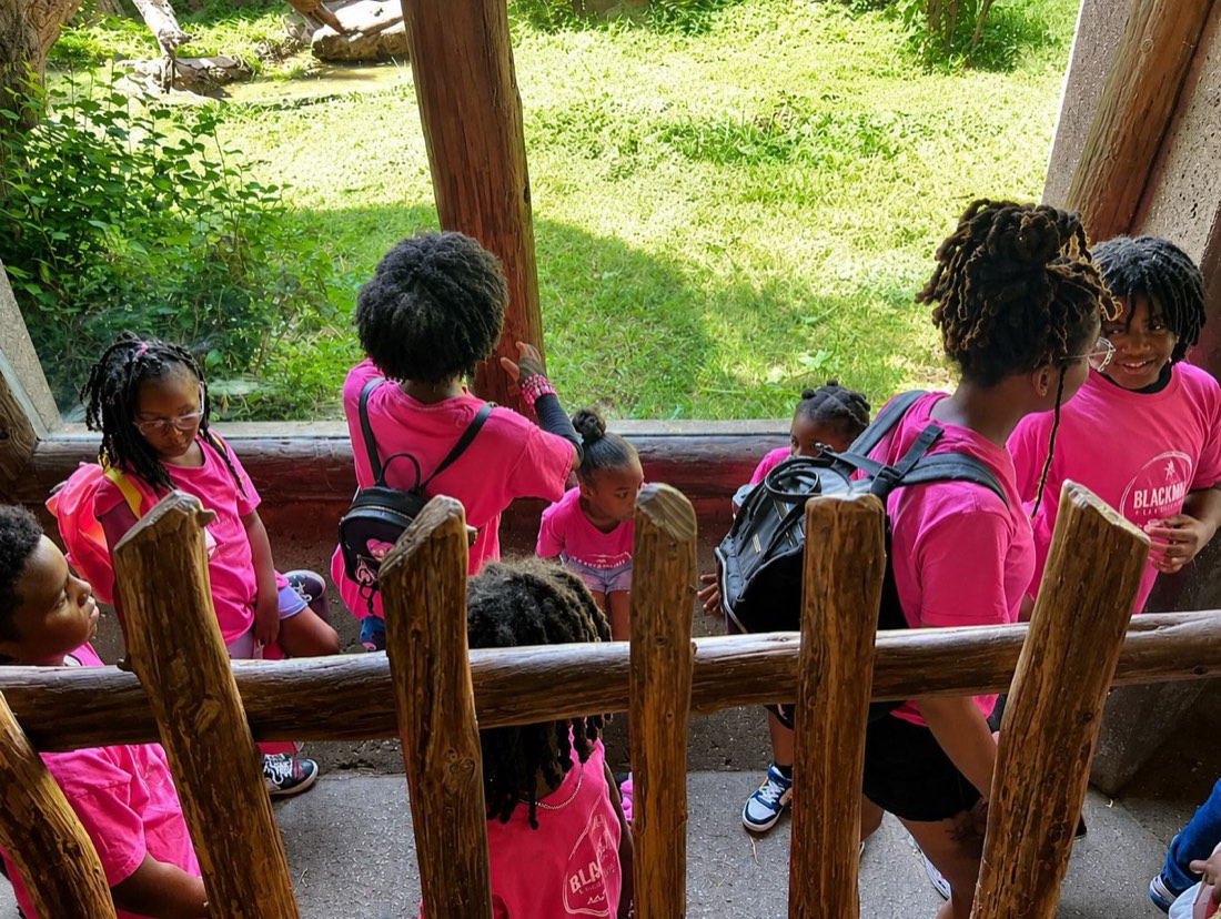 Campers on an educational excursion